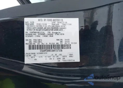 2010 Ford Focus Sel z USA, uszkodzony, nr VIN 1FAHP3HNIAWI57556